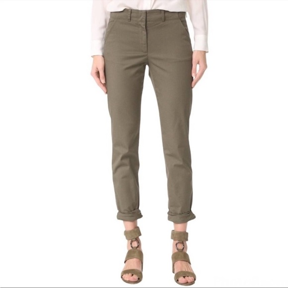 Veronica Beard Army Green Coach Cuffed Pants - Picture 11 of 11